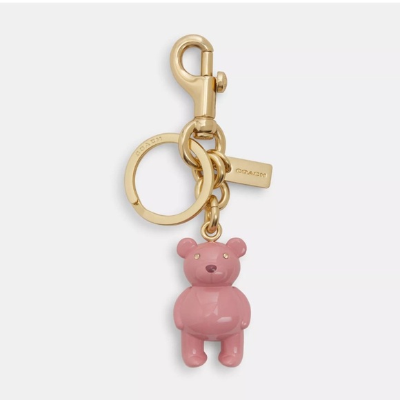 Coach Pink Bear Bag Charm ONLY - NWT - Picture 1 of 4